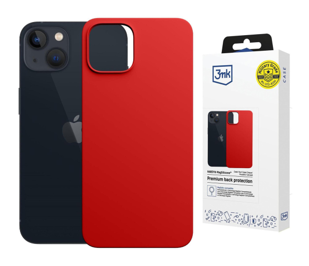 3mk Hardy MagSilicone Red do iPhone 14 Plus - 1344439 - zdjęcie